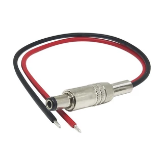 DC099 พร้อมสายไฟ DC5.5 * 2.1 ปลั๊กไฟ DC 2.5 มม. โลหะชายหญิง 24V 10 ซม. / 20 ซม
