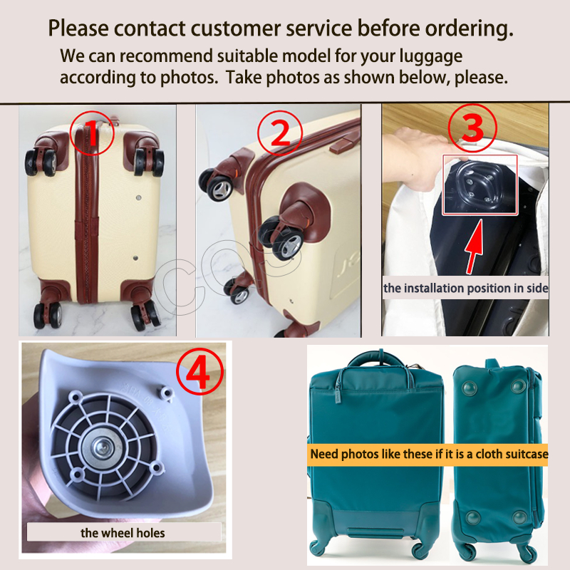 2PCS ล้อluggage, ชิ้นส่วนอะไหล่ล้อลาก, ล้อกระเป๋าเดินทาง, อุปกรณ์เสริมกระเป๋าเดินทาง,1#
