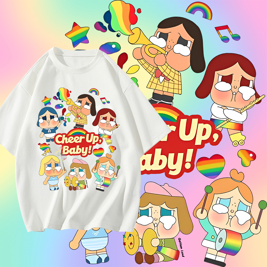 เสื้อสายรุ้ง Cheer Up,Baby LGBT Pride Month Rainbow LGBTQ ผ้าCotton 100% ใส่ได้ ทั้ง ชาย ใส่สบาย ไม่หด ไม่ย้
