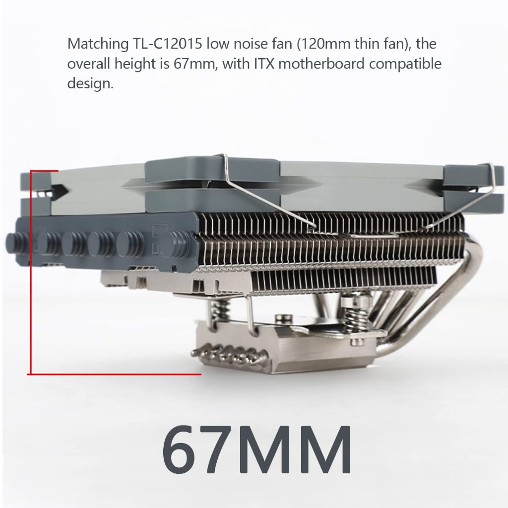 Thermalright AXP120-X67 หม้อน้ํา CPU 6 ท่อความร้อนรายละเอียดต่ํา CPU Air Cooler พร้อม Quite 120 มม.PWM พัดลมหม้อน้ําความสูง 67 มม.ความสูงสําหรับ AM4/AM5Intel LGA 1700/1150/1155/1156/1200 - รูปที่ 3