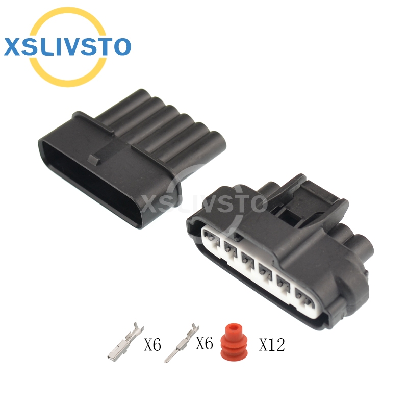 MITSUBISHI 1 ชุด 6 ขา 7283-1968-30 ชายหญิงอัตโนมัติไฟฟ้าคันเร่งปลั๊กคันเร่งซ็อกเก็ตเชื่อมต่อ MG643796 90980-11858 สําหรับโตโยต้ามิตซูบิชิ
