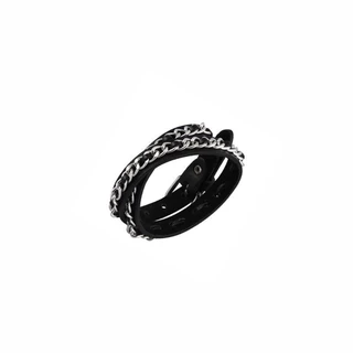 หนังสีดําสายรัดข้อมือสร้อยข้อมือ Goth Gothic Punk สร้อยข้อมือผู้หญิงผู้ชาย Spikes Rivet Stud กําไลคอสเพลย์ Rock Unisex เครื่องประดับ
