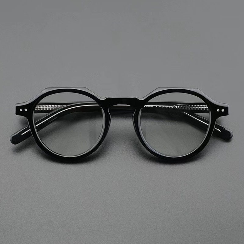 แฟชั ่ นกรอบแว ่ นตา Retro ศิลปะ Acetate กรอบแว ่ นตาสําหรับผู ้ ชายและผู ้ หญิง LY83011