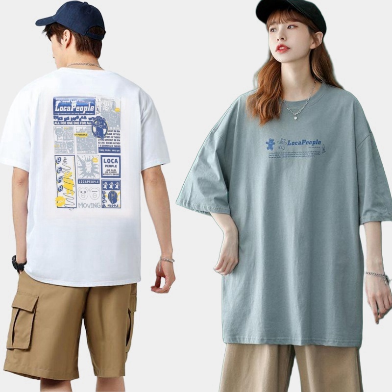 M.T.M เสื้อยืดแบบเกาหลีล่าสุด แฟชั่นเกาหลี ผ้าไหมพรมแห้งนุ่มนวล คอกลมแขนสั้น มีลายหมีน้อย สวมใส่ได้ทั้งฤดูร้อนและฤดูกาลอื่นๆ มี 3 สีให้เลือกซื้อเสื้อแขนสั้น