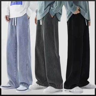 M.T.M กางเกงยีนส์ นิยมยีนส์ ทรงกระบอก baggy jeans men กับทุกแนว 3สี ฟ้าอ่อน ดำ เทา S-XXXL