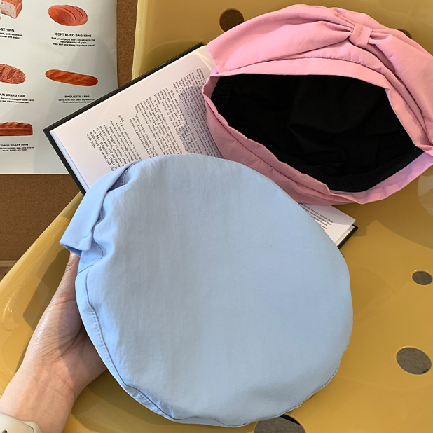 เวอร์ชั่นเกาหลี Bowknot Beret หญิงฤดูใบไม้ผลิฤดูร้อนสไตล์ญี่ปุ่นสดบางสไตล์ Face ม่านบังแดดขนาดเล็ก All-Match จิตรกรหมวก - รูปที่ 4