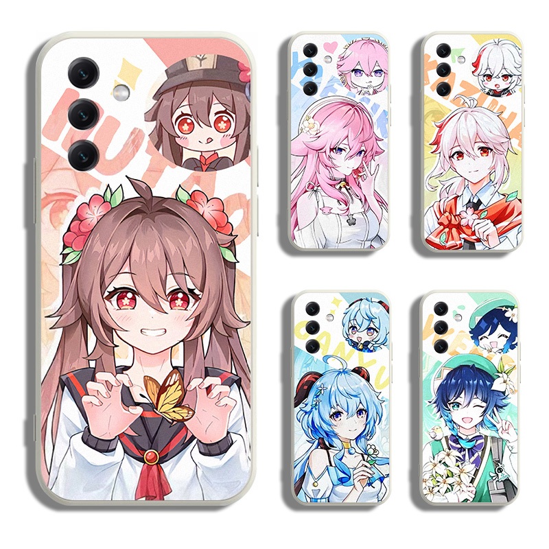Samsung A15 A35 A55 A25 A05 A05S M14 A03 CORE J7 A8 Plus Prime Cover Genshin Impact hu tao Yae Miko Soft Case