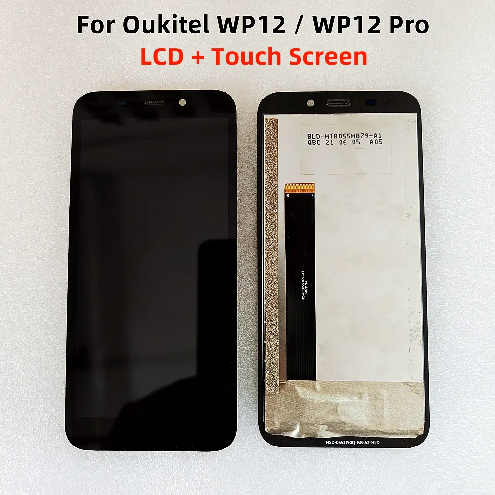 5.5 สําหรับ Oukitel WP12 LCD Touch Screen Digitizer Oukitel WP12 Pro จอแสดงผลโมดูลหน้าจออุปกรณ์เสริม