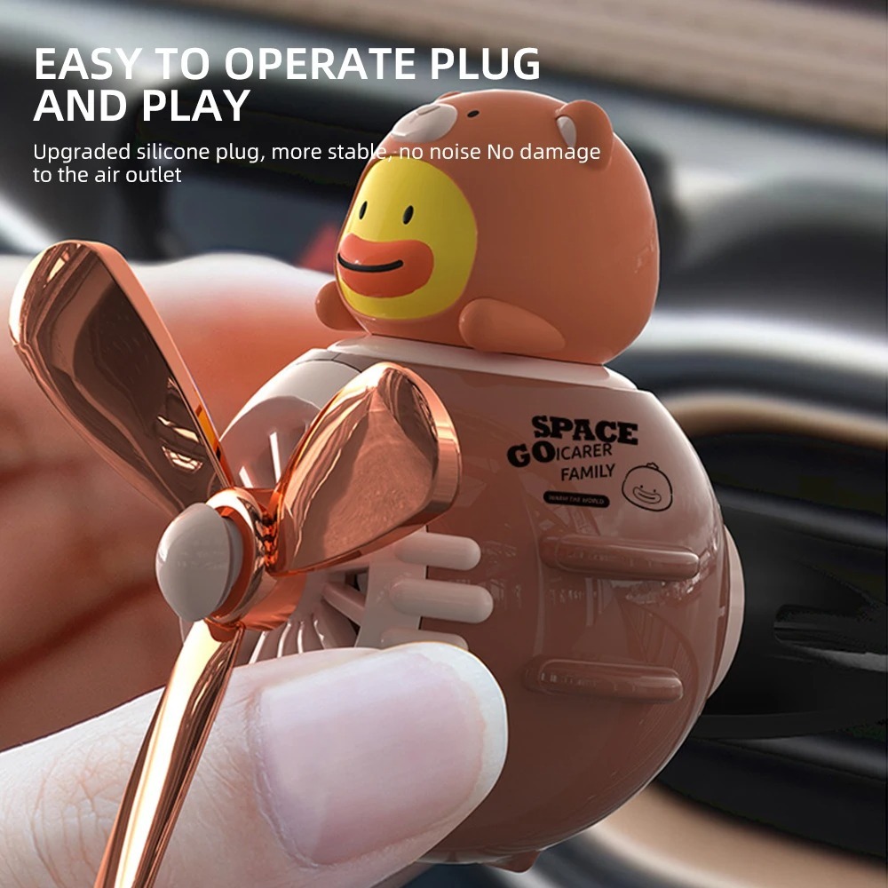2024 ข่าว น้ําหอมปรับอากาศในรถยนต์ Pilot Cute Car Diffuser ใบพัดหมุน Auto Air Outlet Creative Car Perfume Air Fresheners สําหรับรถยนต์ ราคา ถูกที่สุด ดีลบีเคเค แกลเลอรีภาพที่ 2