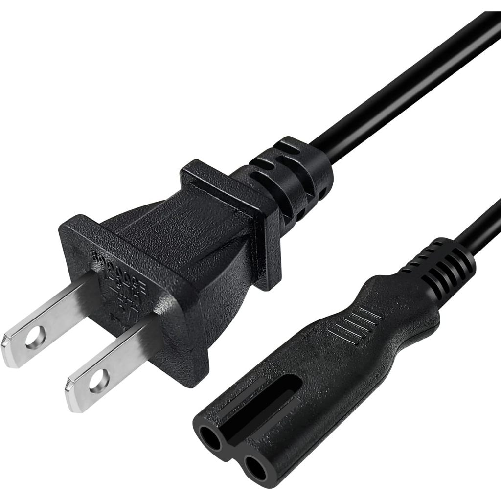สายไฟ AC 2 Prong เข้ากันได้กับ Sony PS5/PS4/PS4 Slim/PS3 Slim, Xbox Series S/Xbox Series X, Xbox One S/Xbox One X