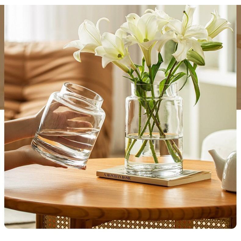 ตกแต่งบ้านโมเดิร์นโปร่งใสแจกันแก้ว Hydroponics High-End Feeling Home ins สไตล์ High-Appearance เครื่องประดับขนาดใหญ่-Coliber