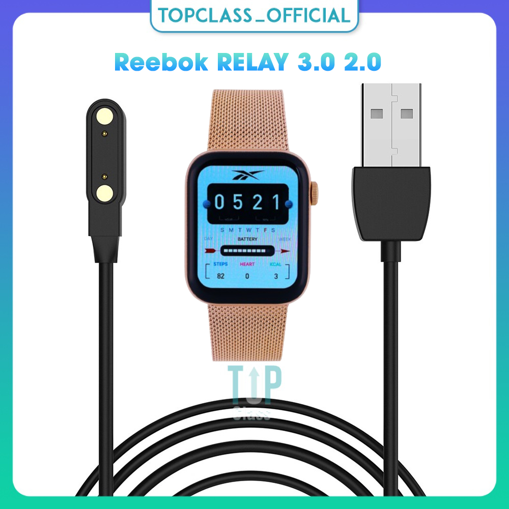 เปลี ่ ยนสายชาร ์ จ USB แท ่ นชาร ์ จสําหรับ Reebok RELAY 3.0 2.0 สมาร ์ ทวอท ์ ช
