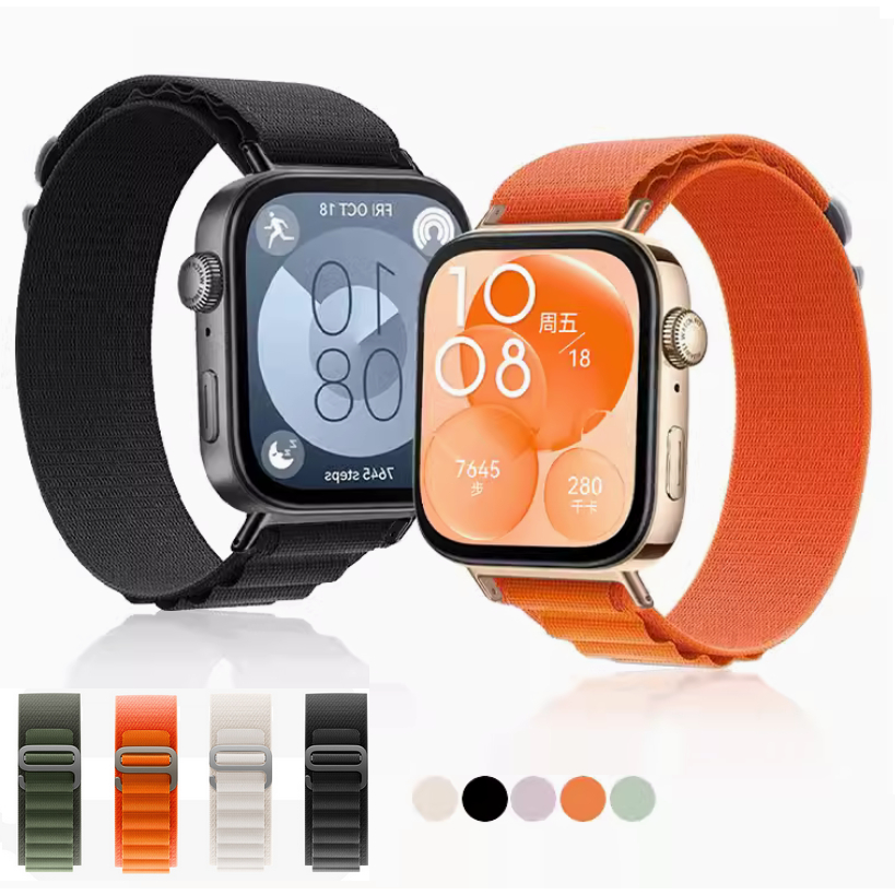 Nylon Alpine huawei watch fit 3 สาย นาฬิกา fit 3 สายนุ ่ มสําหรับ สาย Huawei fit 3 สายเปลี ่ ยนสายรัดข ้ อมือ สาย huawei watch fit 3 Strap สายปรับ Huawei Watch fit 2 สายสร ้ อยข ้ อมือ สาย Huawei watch fit 2 Strap