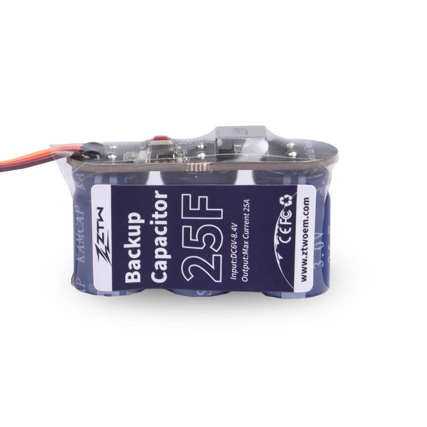 Ztw Super ตัวเก ็ บประจุบัฟเฟอร ์ BEC สํารอง 25F 60F 6V-12V 25A สําหรับเฮลิคอปเตอร ์ RC