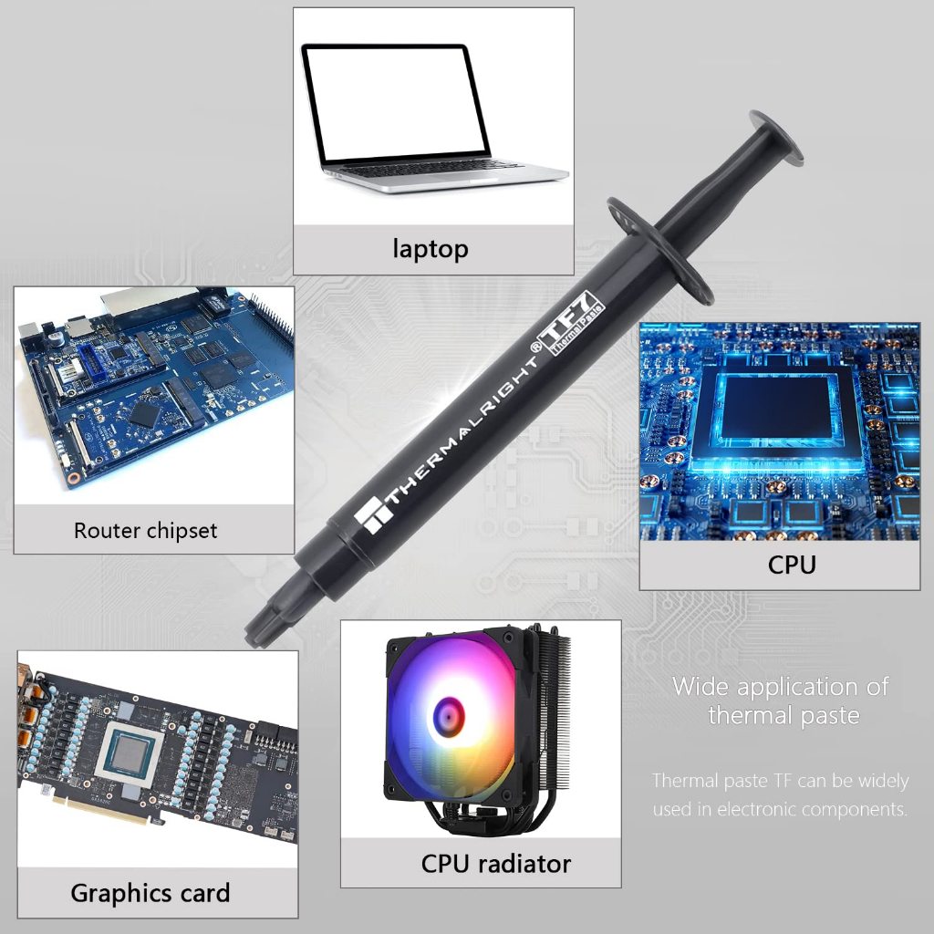 Thermalright TF7 2g การนําไฟฟ้าความร้อนเป็น 12.8 W/mk Thermal Paste Compound สําหรับคูลเลอร์กราฟิกการ์ด CPU จาระบีความร้อนแล็ปท็อปจาระบีความร้อน