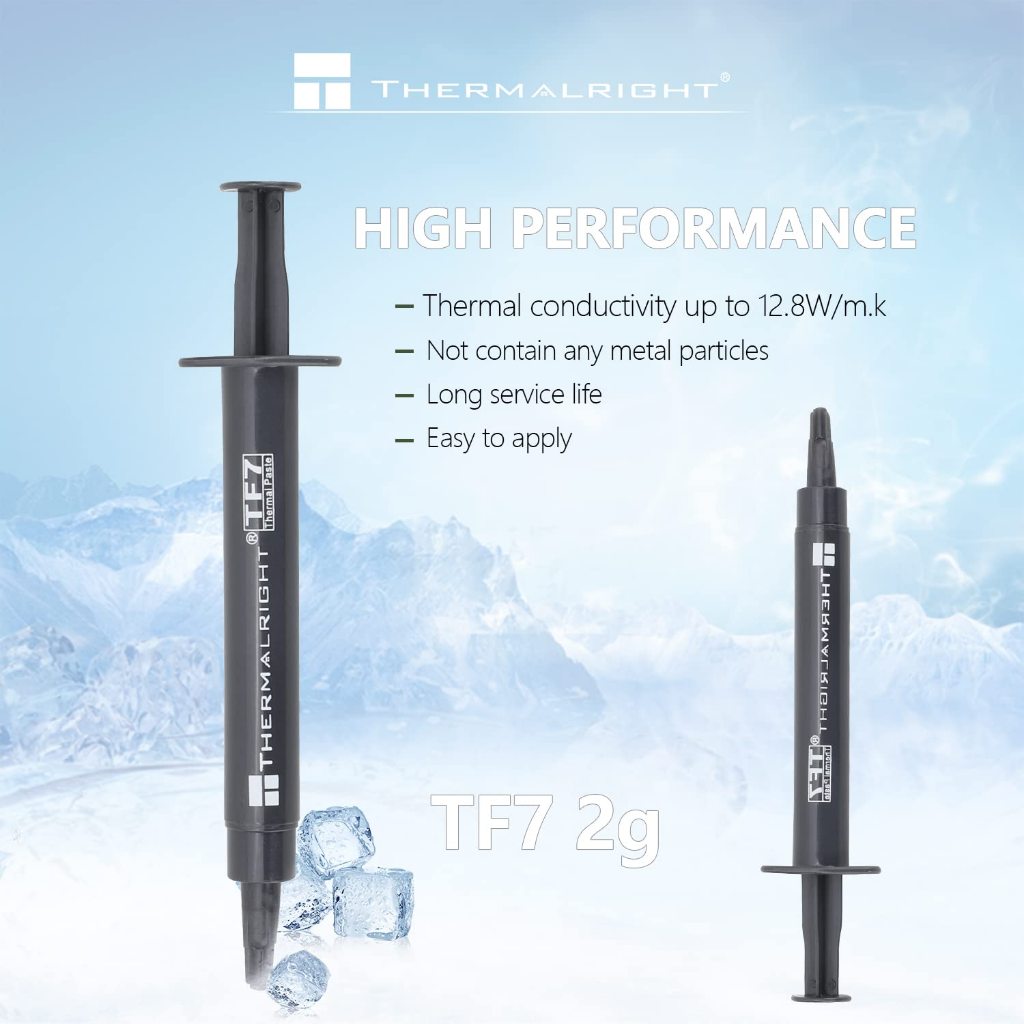 Thermalright TF7 2g การนําไฟฟ้าความร้อนเป็น 12.8 W/mk Thermal Paste Compound สําหรับคูลเลอร์กราฟิกการ์ด CPU จาระบีความร้อนแล็ปท็อปจาระบีความร้อน