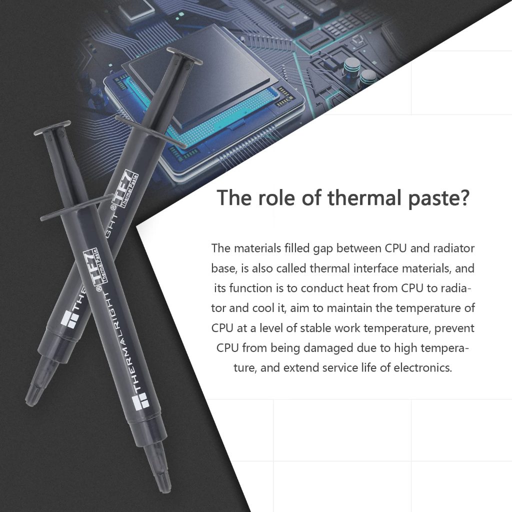 Thermalright TF7 2g การนําไฟฟ้าความร้อนเป็น 12.8 W/mk Thermal Paste Compound สําหรับคูลเลอร์กราฟิกการ์ด CPU จาระบีความร้อนแล็ปท็อปจาระบีความร้อน