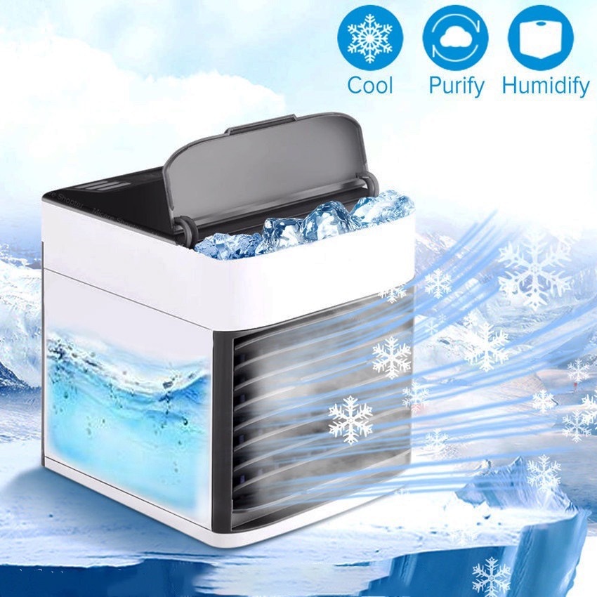 พร ้ อมส ่ ง ใหม ่! Arctic air cooler air mini , USB mini cooler , เครื ่ องปรับอากาศแบบพกพา , เครื ่ องปรับอากาศตั ้ งโต ๊ ะขนาดเล ็ ก , พัดลมหมอกเย ็ น , Cool