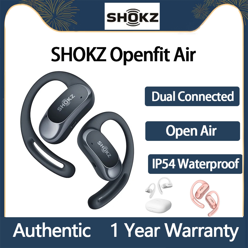 New Arrivals,Original SHOKZ OpenFit Air หูฟังไร ้ สายบลูทูธเปิดหู IP54 กันน ้ ําหูฟังกีฬาสนับสนุน APP