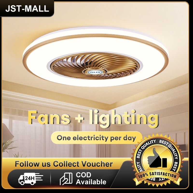 โคมไฟพัดลม ไฟพัดลม พัดลมติดเพดาน พร้อมหลอดไฟ โคมไฟพัดลม Led ไฟเพดาน 72W