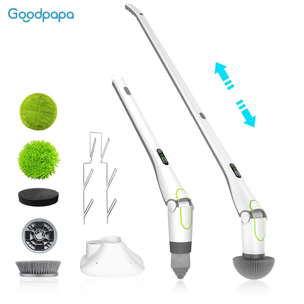 Xiaomi Youpin Goodpapa QXJ100 เครื่องขัดถูพื้นไฟฟ้า พร้อมหัวแปรง 7 หัว ปรับความเร็วได้สองระดับ แบบพกพา
