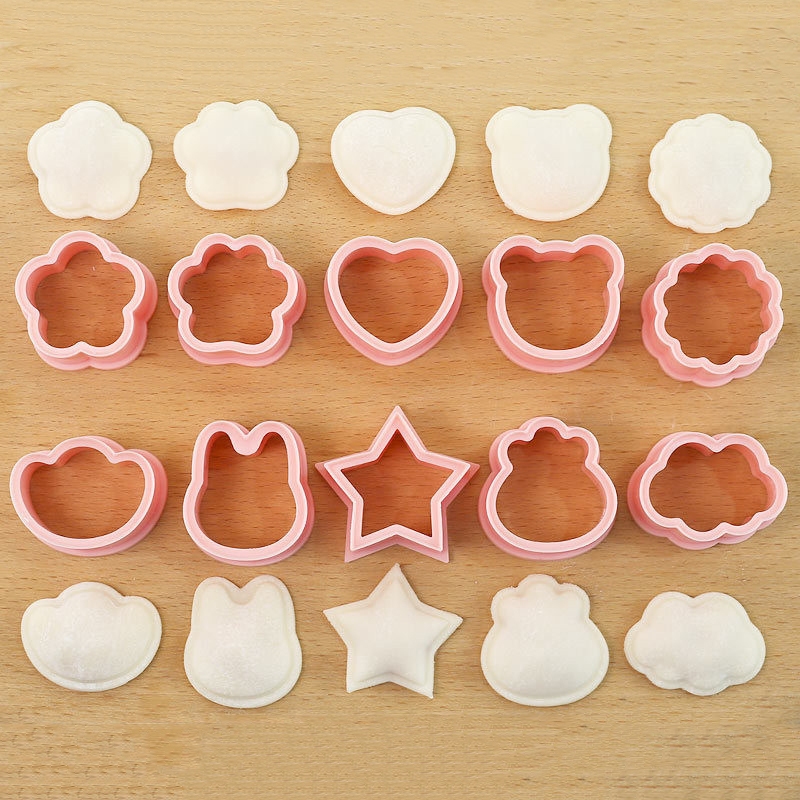 10pcs เกี ๊ ยวแม ่ พิมพ ์ อัตโนมัติขอบปิดผนึกเด ็ กทารกอาหาร Farfalle แม ่ พิมพ ์ Chaos Dumpling บิสกิตลายนูนเครื ่ องมือ