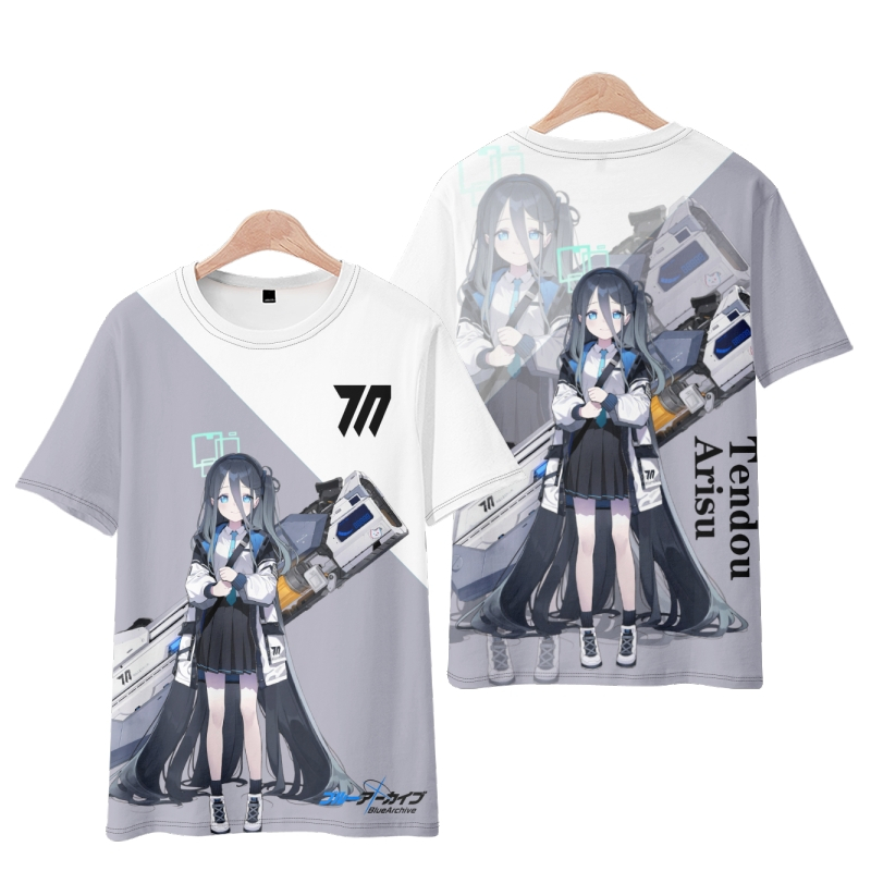 อะนิเมะใหม่ Blue Archive Tendou Arisu/Murokasa Akane/Mikamo Neru/Akeboshi Himari T เสื้อญี่ปุ่นแฟชั่