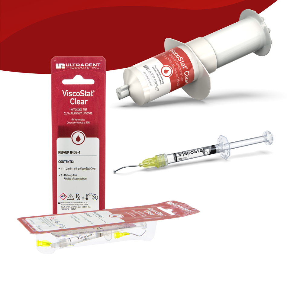Ultradent ViscoStat Clear Gel 25 % อลูมิเนียมคลอไรด ์ 1.2 มล . วัสดุทันตกรรมปลาย
