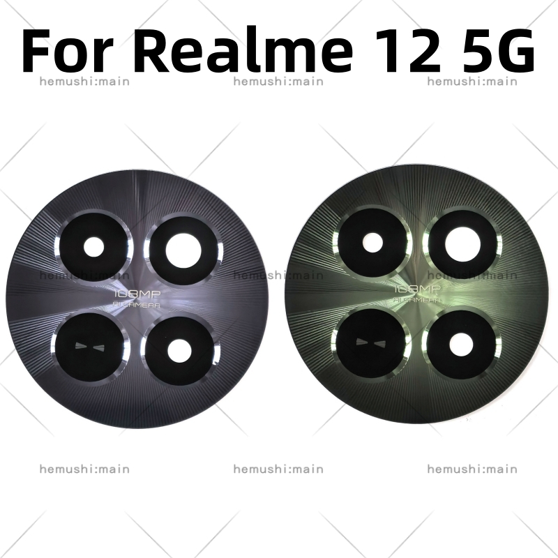 ด ้ านหลังกล ้ องเลนส ์ แก ้ วสําหรับ Realme 12 5G RMX3999 เปลี ่ ยนด ้ วยสติกเกอร ์ กาว