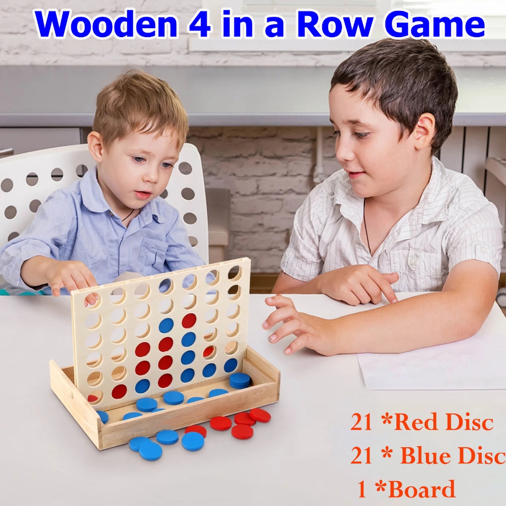 เกมแถว 4 เกมสายไม ้ 4 เกมกลยุทธ ์ Connect Four Bingo เกมบิงโกไม้ ตลกสําหรับผู ้ ใหญ ่ เด ็ ก