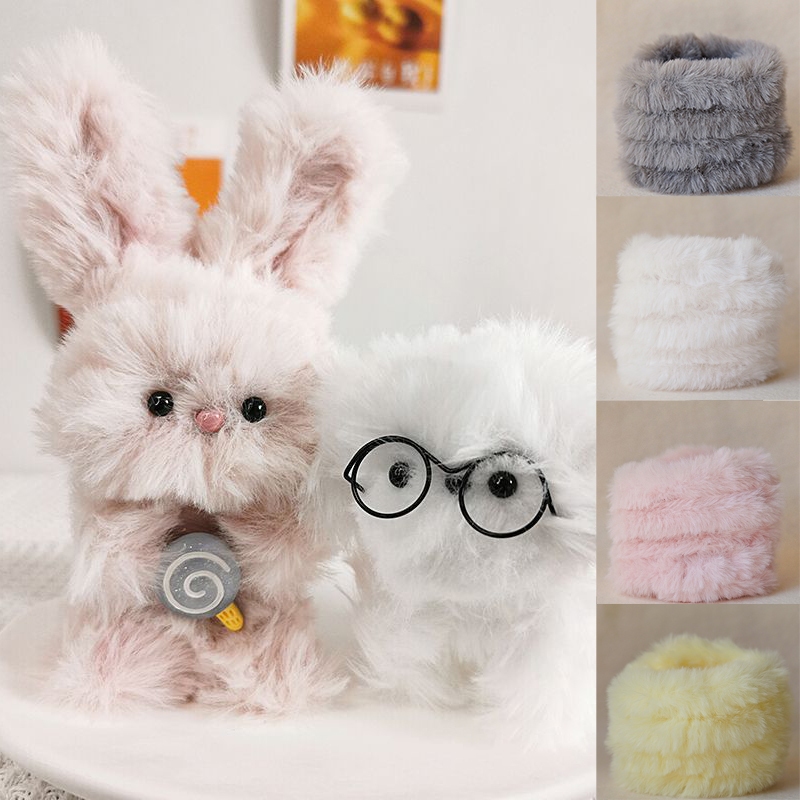 1 ชิ้นตุ๊กตาตุ๊กตาบิด Sticks เลียนแบบกระต่ายผม Fluffy Handmade เย็บของเล่นวัสดุ DIY เย็บอุปกรณ์เสริม 40 มม.