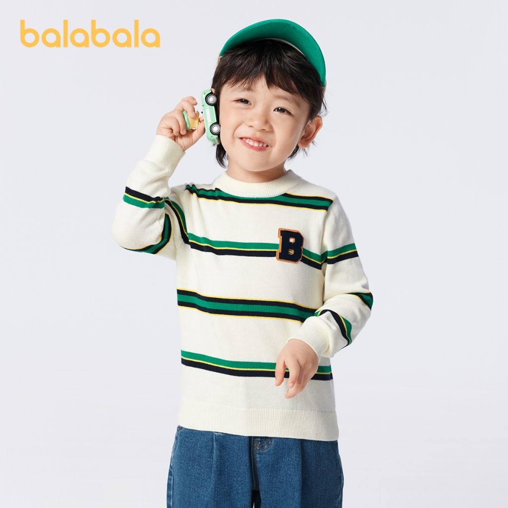 Balabala เสื้อผ้าเด็กเสื้อยืดแขนยาวเด็ก Top