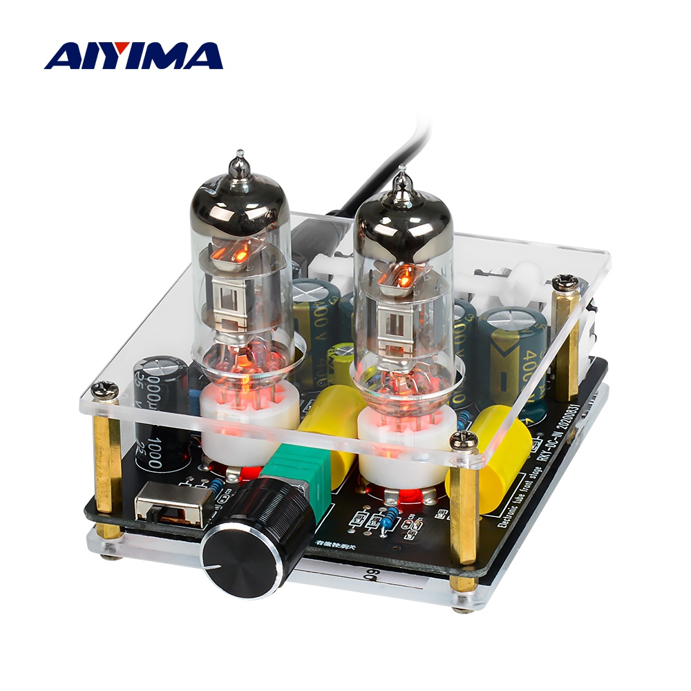 Aiyima อัพเกรด 6A2 หลอด Preamplifier เครื ่ องขยายเสียง HiFi Preamp Bile บัฟเฟอร ์ เสียง Amp ลําโพงเครื ่ องขยายเสียงโฮมเธียเตอร ์ DIY