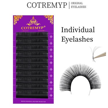 Cotremyp ขนตาปลอม ขนมิงค์ 10 แถว สําหรับต่อขนตา