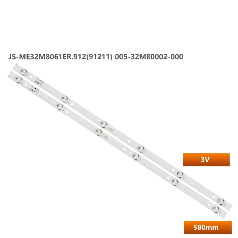สําหรับแบ็คไลท์ 2 ชิ้น/เซ็ต led HD32 TV light strip JS-MR32M8061ER.912 (91211) JS-ME32M8061ER.912 00