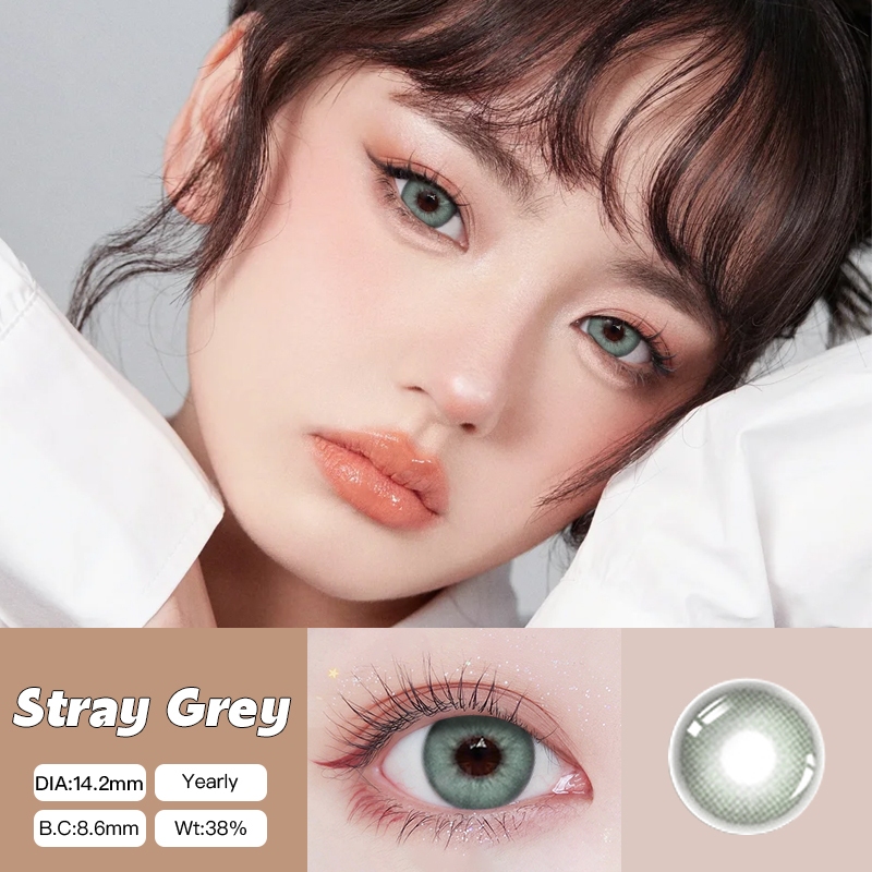 O2girl คอนแทคเลนส ์ (COD🌹 Graded คอนแทคเลนส ์ ธรรมชาติ 0 ~-8.00 เลนส ์ ธรรมชาติสีน ้ ําตาลสีเทาสีดําสีเขียวคอนแทคเลนส ์ สีเลนส ์ นุ ่ มใช ้ ปี 14.0-14.5 มม .