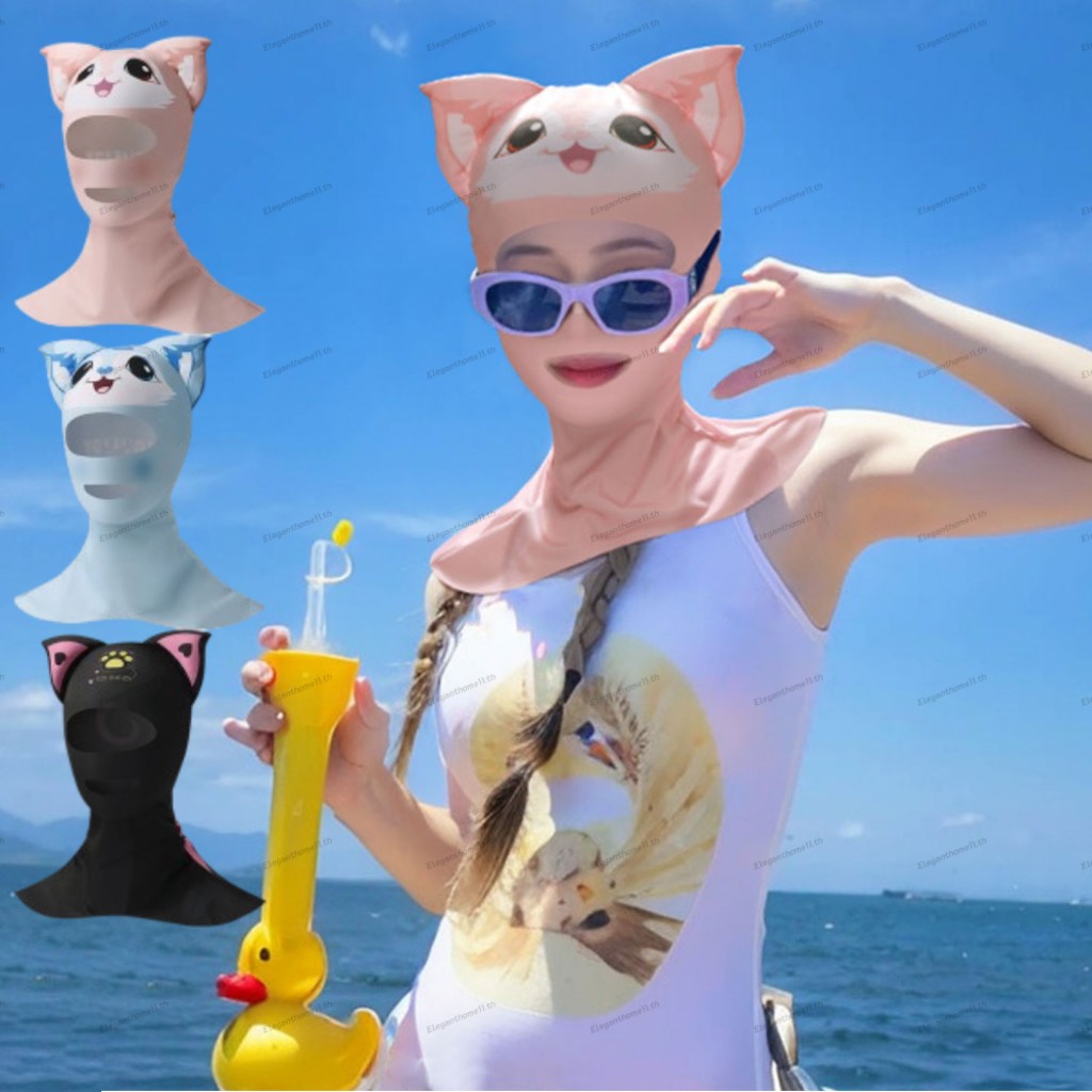 การ ์ ตูน Scuba Diving Hood Breathable ครีมกันแดดผ ้ าพันคอดําน ้ ําดูปะการังท ่ องหมวก