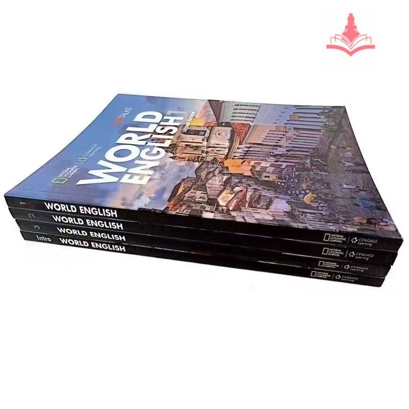 หนังสือเรียนและแบบฝึกหัดภาษาอังกฤษสำหรับเด็กและนักเรียน—Student Children's National Geographic English Textbook Workbook Exercise Book “ World English 2nd Edition Level Intro/1/2/3”