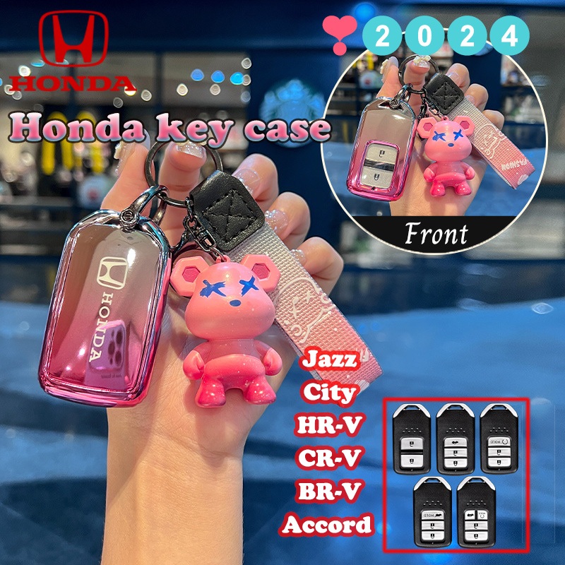 เคสกุญแจรถยนต์ Honda Honda HR-V/CR-V/BR-V/Jazz/Accord/Civic/พวงกุญแจหมีเมือง