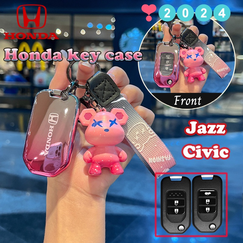 Honda สีไล ่ ระดับสีล ่ าสุด Honda JAZZ/CIVIC TPU พวงกุญแจเคสกุญแจรวมทุกอย ่ าง
