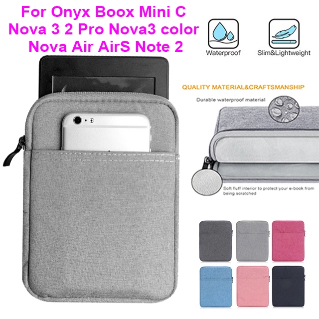 สําหรับ Onyx Boox Tab Mini C 7.8 นิ้ว Nova3 สี 7.8 "Nova 3 2 Pro AirS หมายเหตุ 2 E-Reader E-Book Reader Universal ผ้าใบกระเป๋ามัลติฟังก์ชั่นแฟชั่นฝาครอบป้องกัน