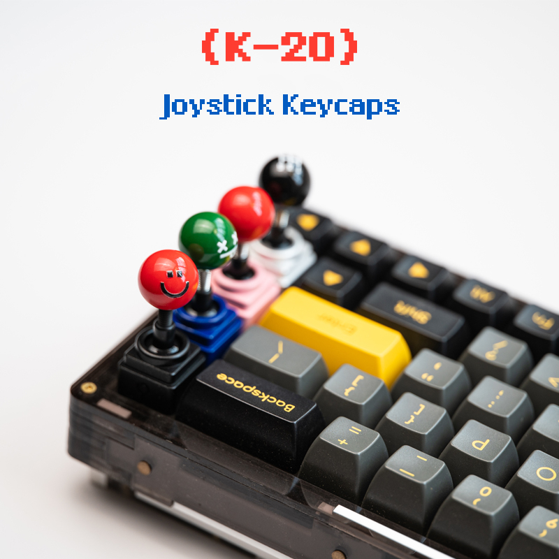K-20 กำหนดเอง Keycaps สำหรับปุ่ม ESC สไตล์จอยสติ๊กอาร์เคดย้อนยุค ลูกบอลเปลี่ยนได้ Keycap ฐานสแตนเลส พร้อมสติกเกอร์ เหมาะสำหรับแป้นพิมพ์เครื่องกลสวิตช์ MX ส่วนใหญ่