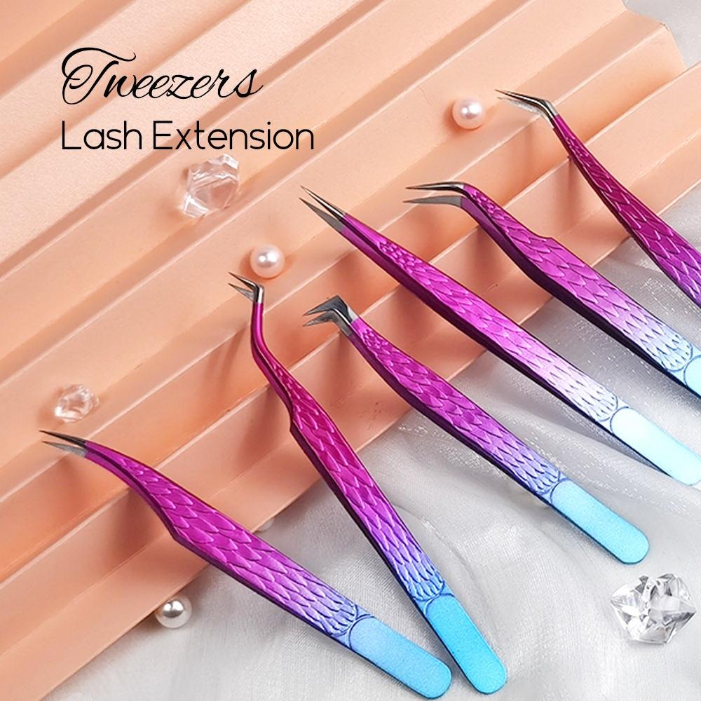 FADVAN คุณภาพสูงสีสแตนเลสแหนบสำหรับ 3D False Eyelash EXTENSION Professional Eyelash Beauty TOOL