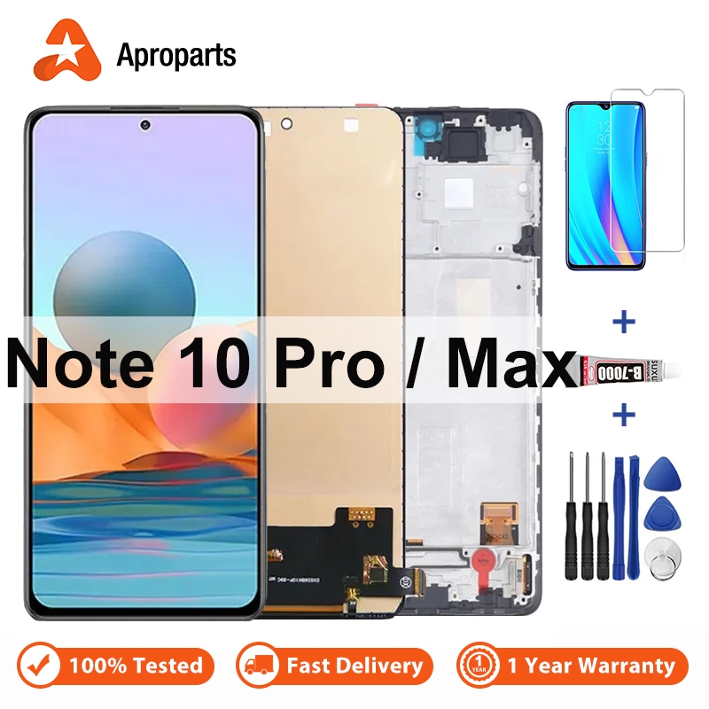 6.67 ✺ LCD สําหรับ Xiaomi Redmi หมายเหตุ 10 Pro M2101K6G 10Pro Max M2101K6I จอแสดงผล Touch Screen Di