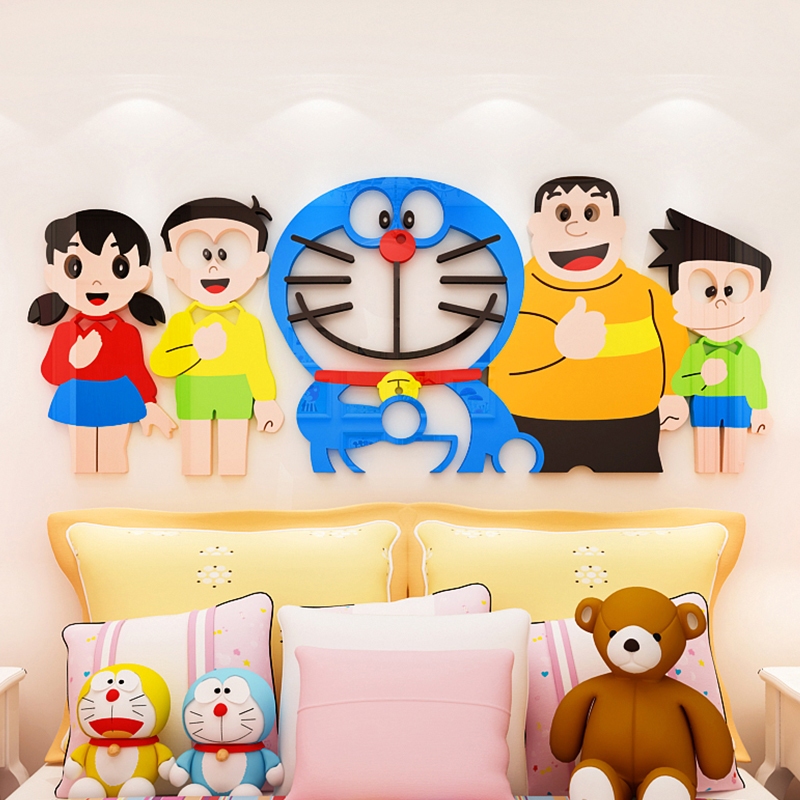 【DAORUI 】 การ์ตูน Snoopy 3D สติ๊กเกอร์อะคริลิคโรงเรียนอนุบาลห้องเด็กชายหญิงห้องนอนหัวเตียงตกแต่งผนังสติกเกอร์กาวตนเอง