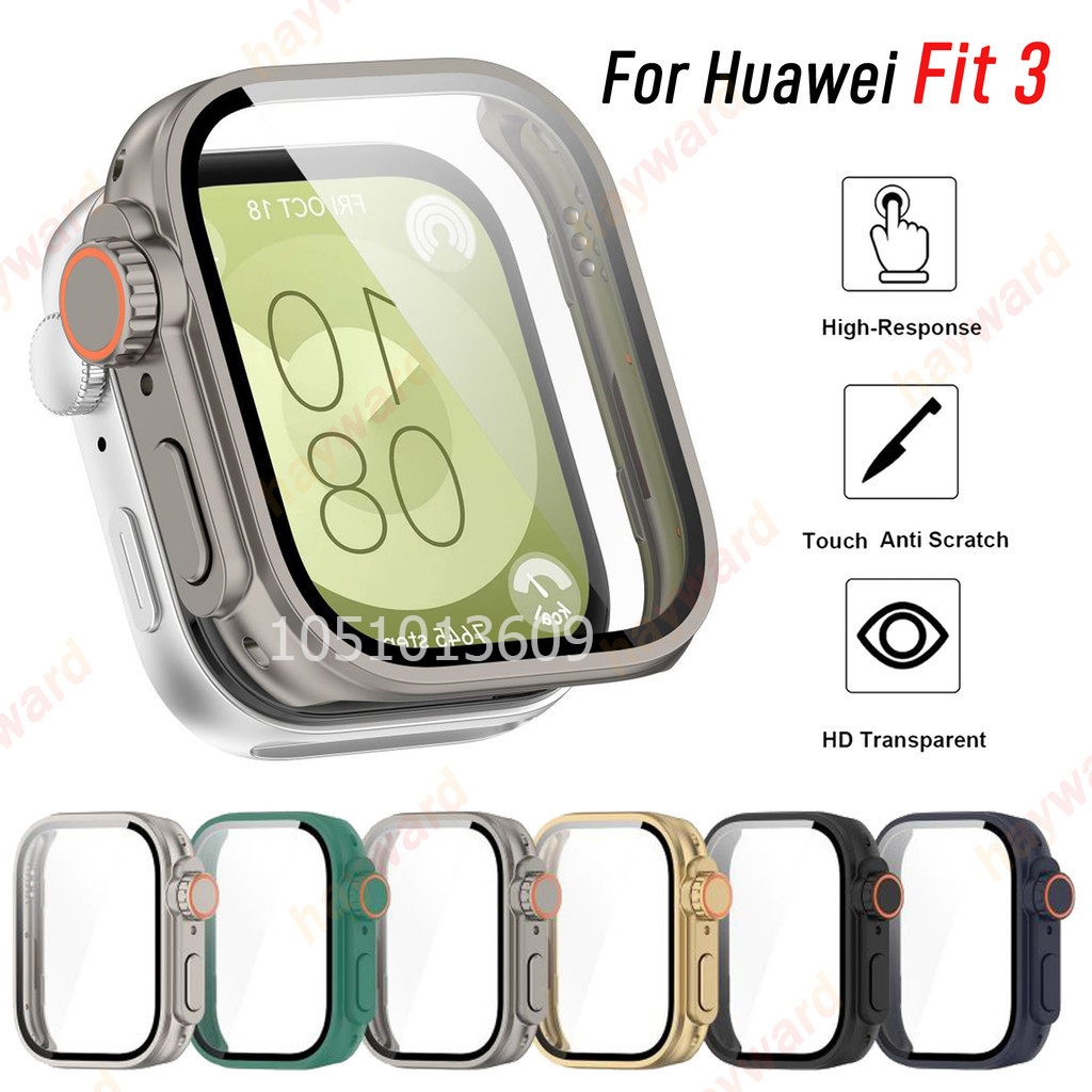 กระจกนิรภัยสําหรับ Huawei Watch Fit 4pro สมาร์ทวอท์ชฝาครอบป้องกันกันชน Fit3/Fit4 ป้องกันหน้าจอกรอบเชลล์ As ultra2