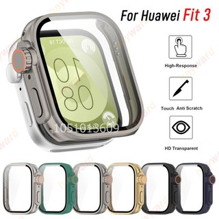 กระจกนิรภัยสําหรับ Huawei Watch Fit 4pro สมาร์ทวอท์ชฝาครอบป้องกันกันชน Fit3/Fit4 ป้องกันหน้าจอกรอบเชลล์ As ultra2