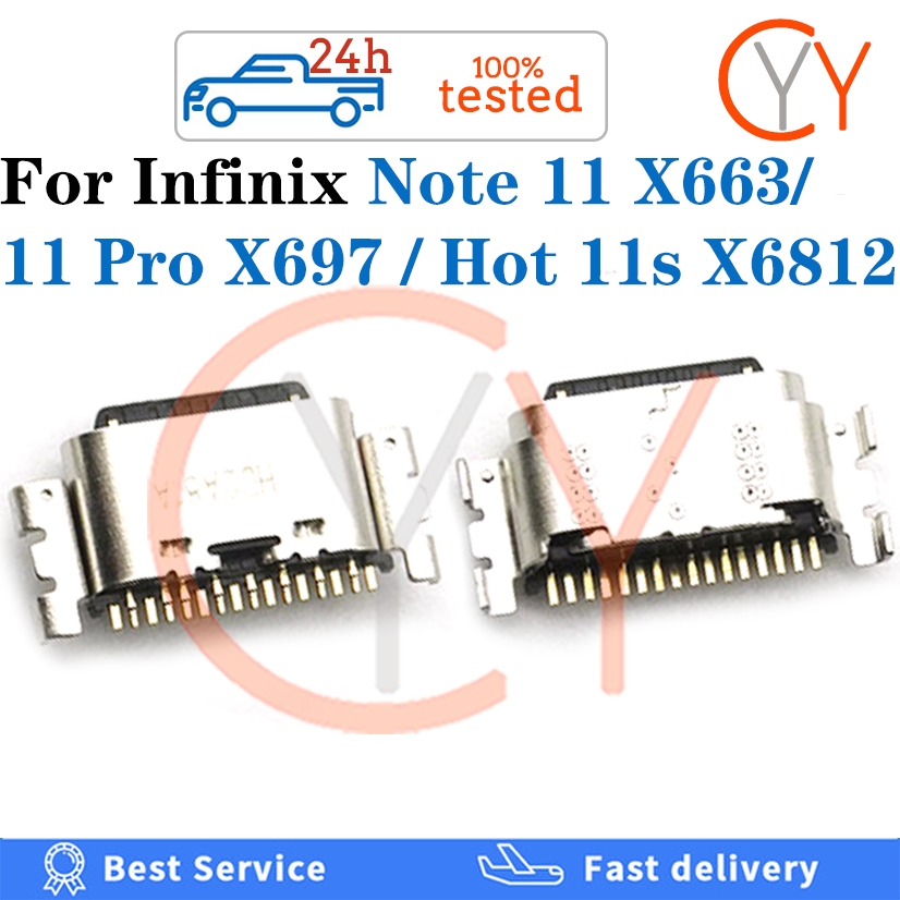 10pcs/50pcs สําหรับ Infinix หมายเหตุ 11 X663 X663B / 11 Pro X697/ร้อน 11s X6812 X6812B ปลั๊ก USB ชาร์จ Charger พอร์ต Pin พอร์ตแจ็คซ็อกเก็ต Connector