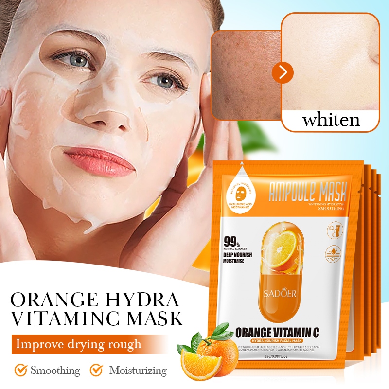 SADOER Orange VC Blueberry Collagen Lemon Pomegranate Fruit Moisturizing Nourishing Mask Moisturizing Mask มาส์กให้ความชุ่มชื้น — صورة 3