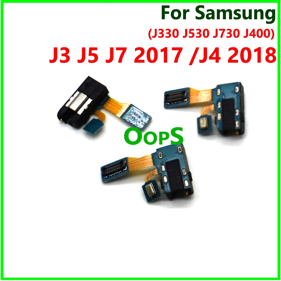สําหรับ SAMSUNG J3 J5 J7 2017 J330 J530 J730 J4 2018 j400 หูฟังหูฟังแจ็คไมโครโฟน Flex Cable
